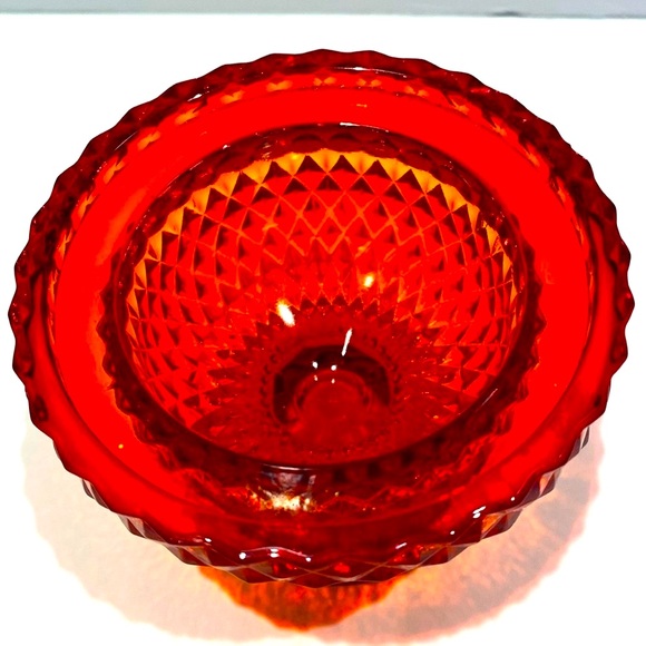 Fairy Lamp Diamond Point Ruby Red With Cadmium Glow - Picture 5 of 9